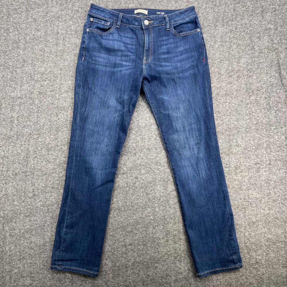 Warp + Weft Oak Oakland Straight Leg Jeans Mens Dark Indigo Wash Blue Denim